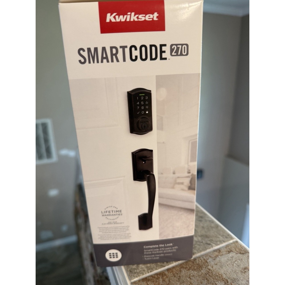 Kwikset SmartCode 270 Electronic Deadbolt Touchpad Lock Venetian Bronze NEW